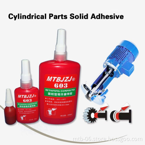 10mins Cure High Adhesive Strength Retaining Compound Adhesive for Retaining Cylindrical Alex/Bushing/Wheel Bearings